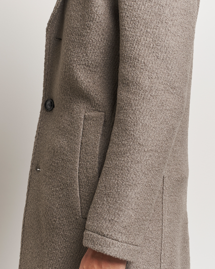 Mies | Takit | BOSS BLACK | Hyde Structured Wool Coat Dark Beige