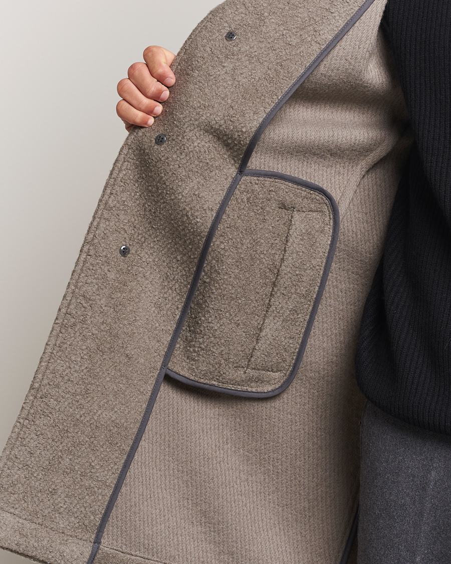 Mies | Takit | BOSS BLACK | Hyde Structured Wool Coat Dark Beige