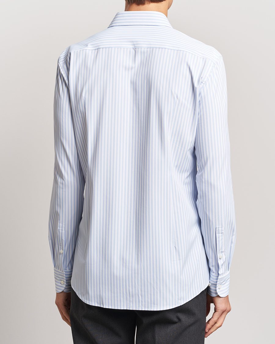 Mies | Kauluspaidat | BOSS BLACK | Hank Striped 4-Way Stretch Shirt Blue/White