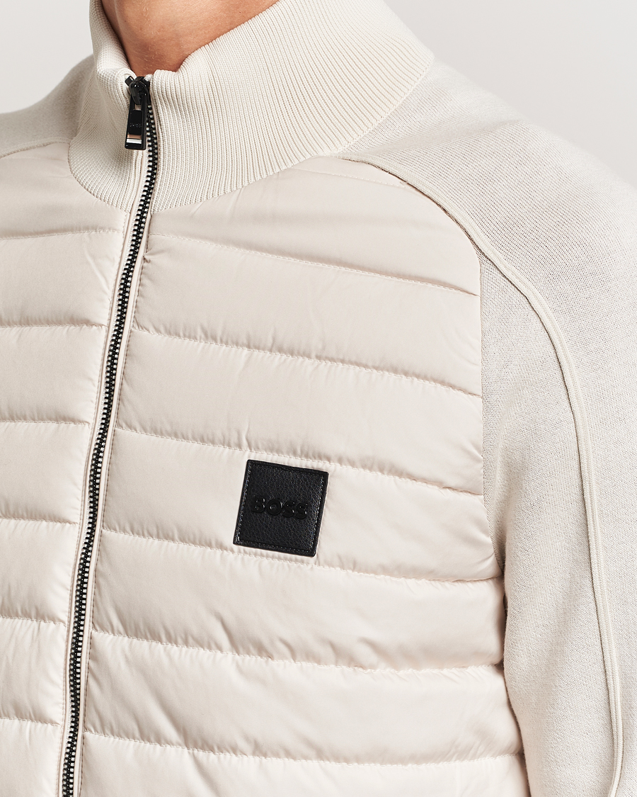 Mies | Takit | BOSS BLACK | Esfero Hybrid Full Zip Open White