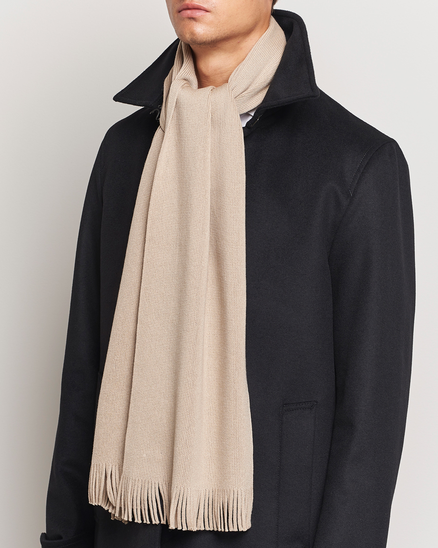 Mies | BOSS BLACK Albas Wool Scarf Light Beige | BOSS BLACK | Albas Wool Scarf Light Beige