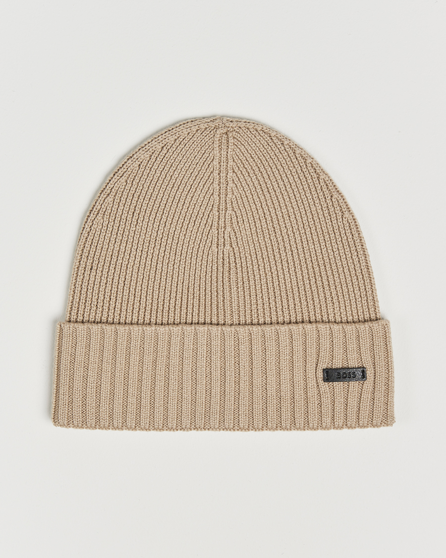 Mies | BOSS BLACK Fati Wool Beanie Light Beige | BOSS BLACK | Fati Wool Beanie Light Beige