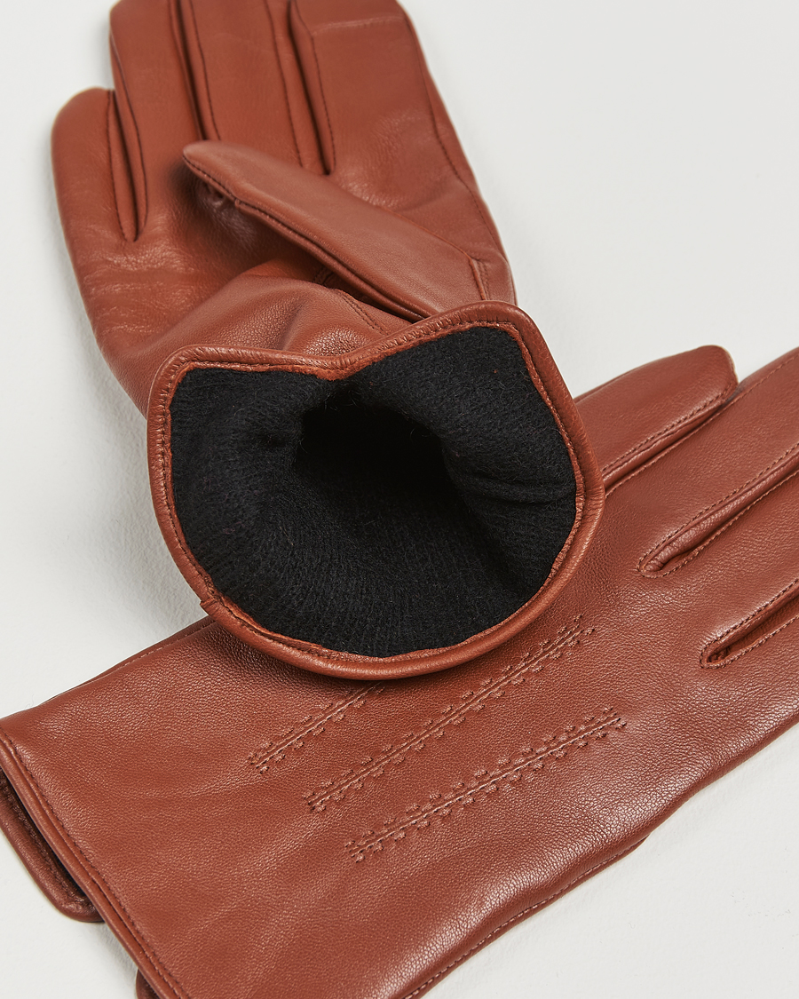 Mies | BOSS BLACK Hainz Leather Gloves Medium Brown | BOSS BLACK | Hainz Leather Gloves Medium Brown