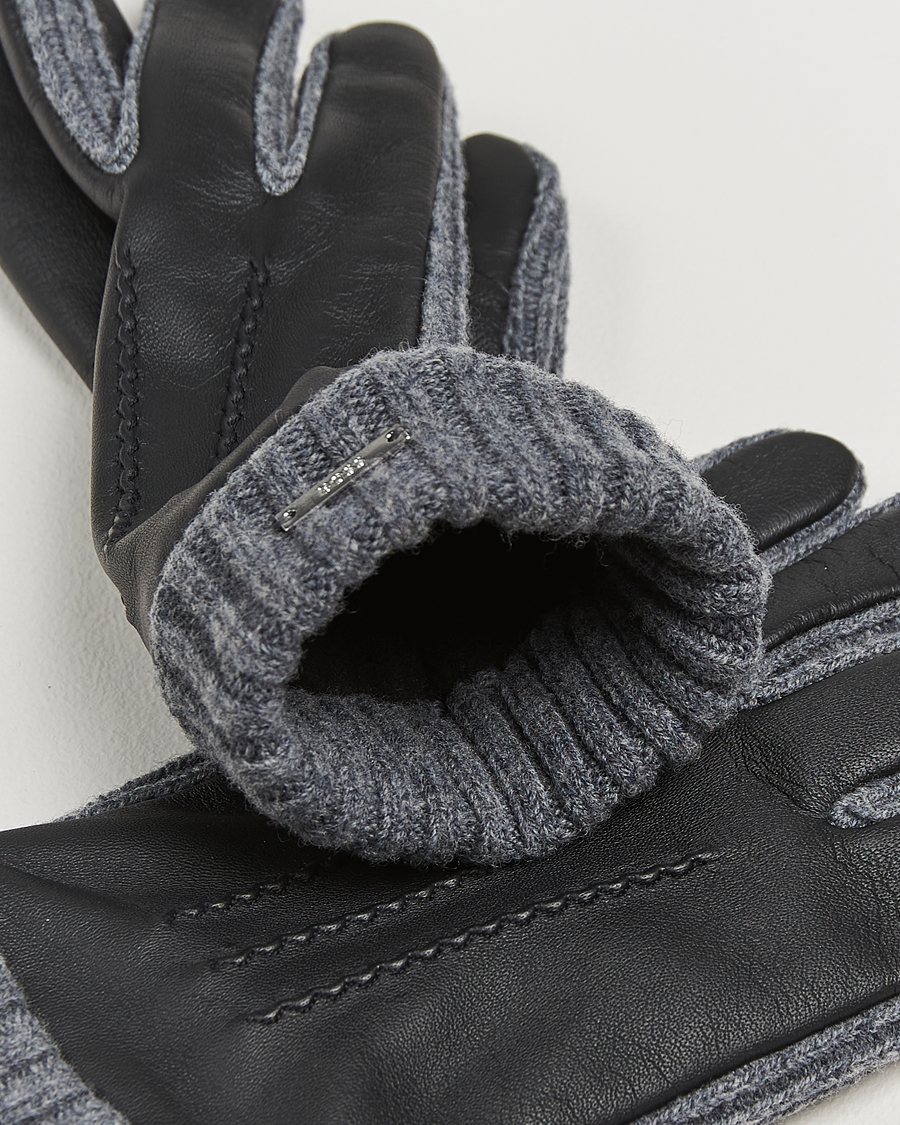 Mies | BOSS BLACK Hyden Leather Gloves Black | BOSS BLACK | Hyden Leather Gloves Black