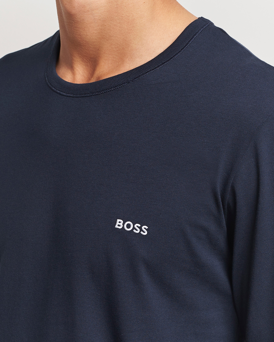Mies | T-paidat | BOSS BLACK | 3-Pack Long Sleeve T-Shirt Navy/Green/Black
