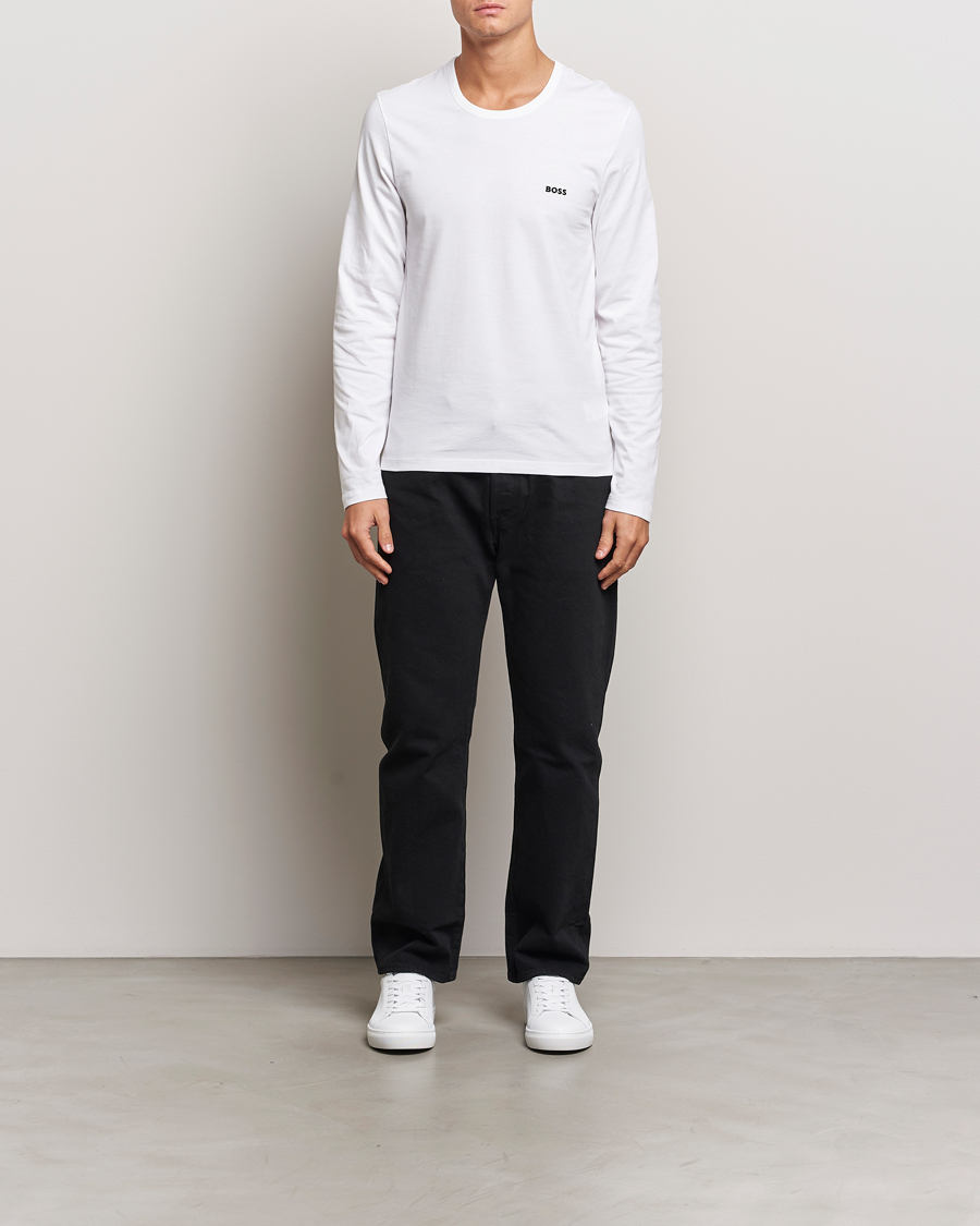 Mies | T-paidat | BOSS BLACK | 3-Pack Long Sleeve T-Shirt White/Navy/Black