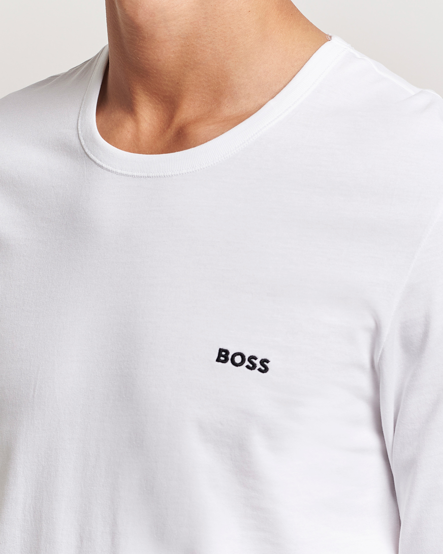 Mies | T-paidat | BOSS BLACK | 3-Pack Long Sleeve T-Shirt White/Navy/Black