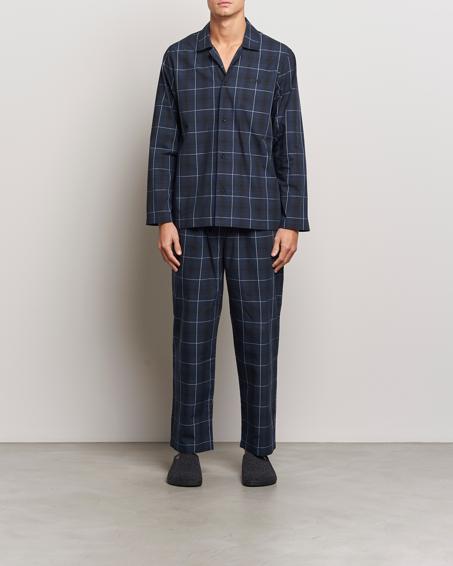 Mies | Yöpuvut ja kylpytakit | BOSS BLACK | Urban Checked Pyjama Set Dark Blue