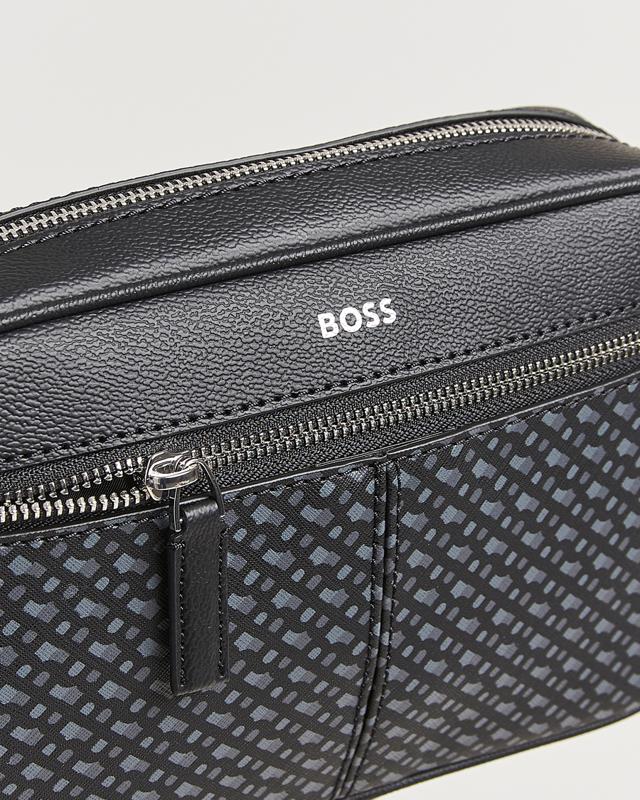 Mies | BOSS BLACK Zair Monogram Washbag Black | BOSS BLACK | Zair Monogram Washbag Black