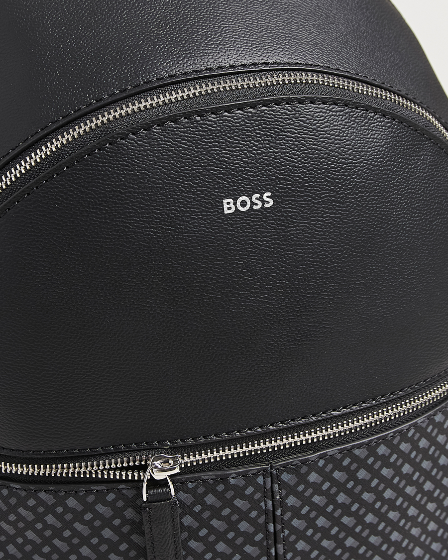 Mies | BOSS BLACK Zair Monogram Backpack Black | BOSS BLACK | Zair Monogram Backpack Black