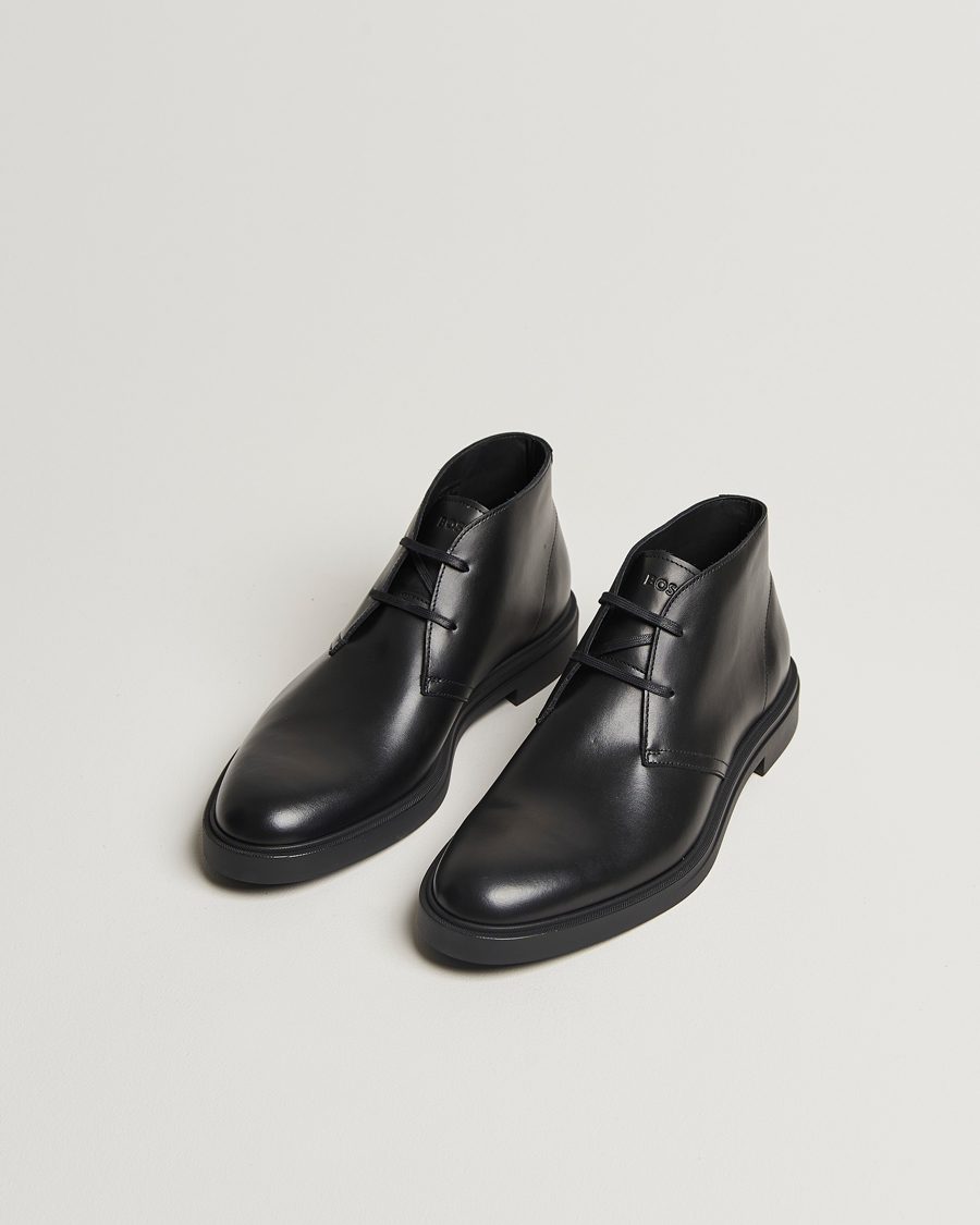 Mies | BOSS BLACK Calev Leather Chukka Boot Black | BOSS BLACK | Calev Leather Chukka Boot Black
