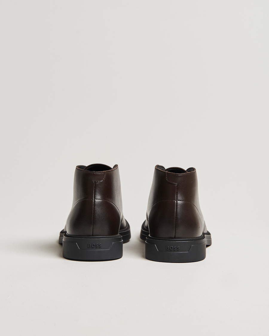 Mies | BOSS BLACK Calev Leather Chukka Boot Dark Brown | BOSS BLACK | Calev Leather Chukka Boot Dark Brown