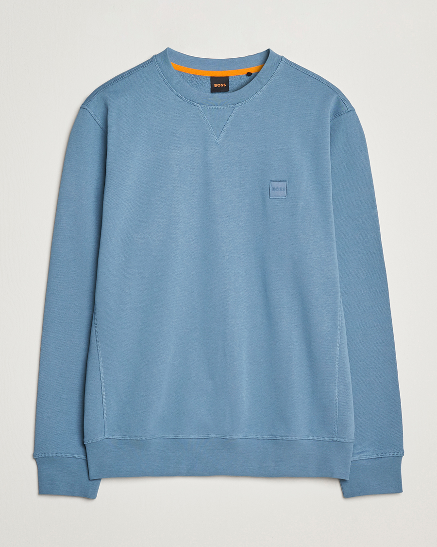 Mies | Puserot | BOSS ORANGE | Westart Logo Sweatshirt Open Blue