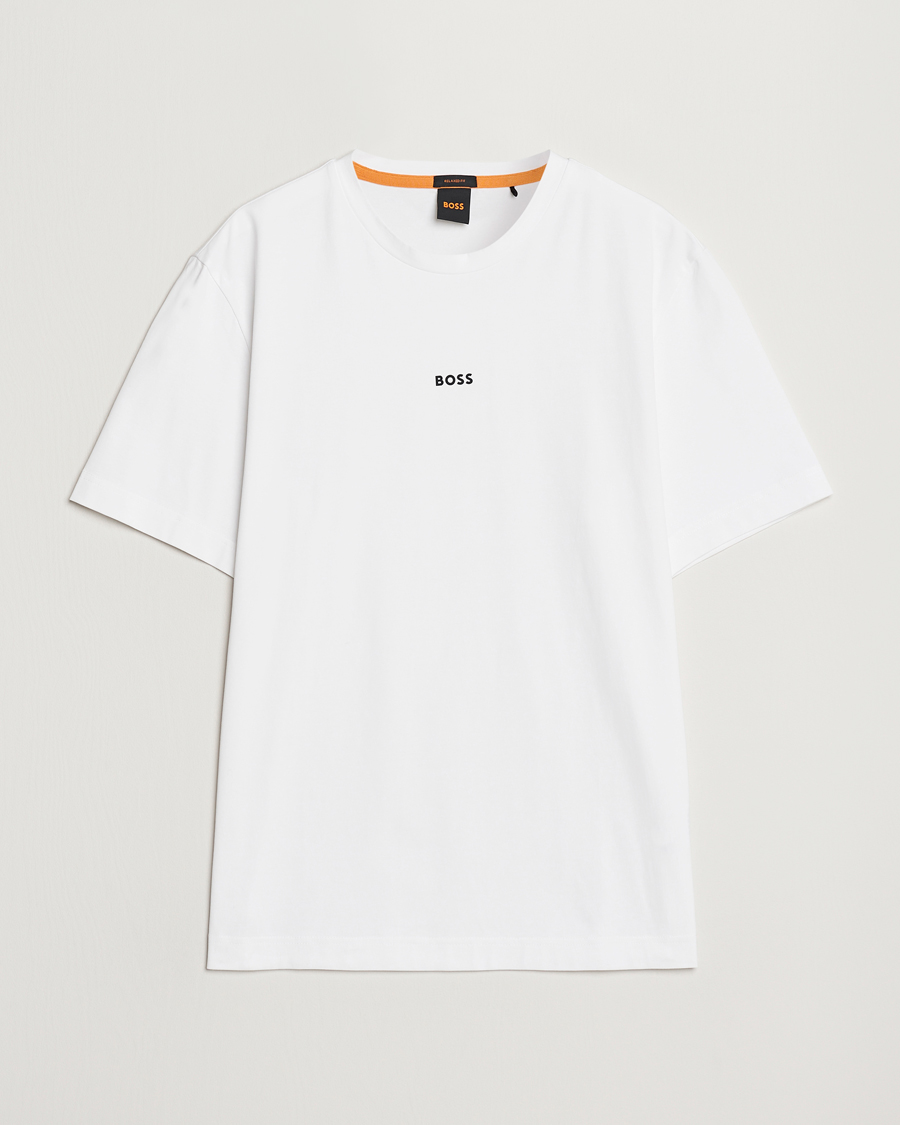 Mies | T-paidat | BOSS ORANGE | Tchup Logo Crew Neck T-Shirt White