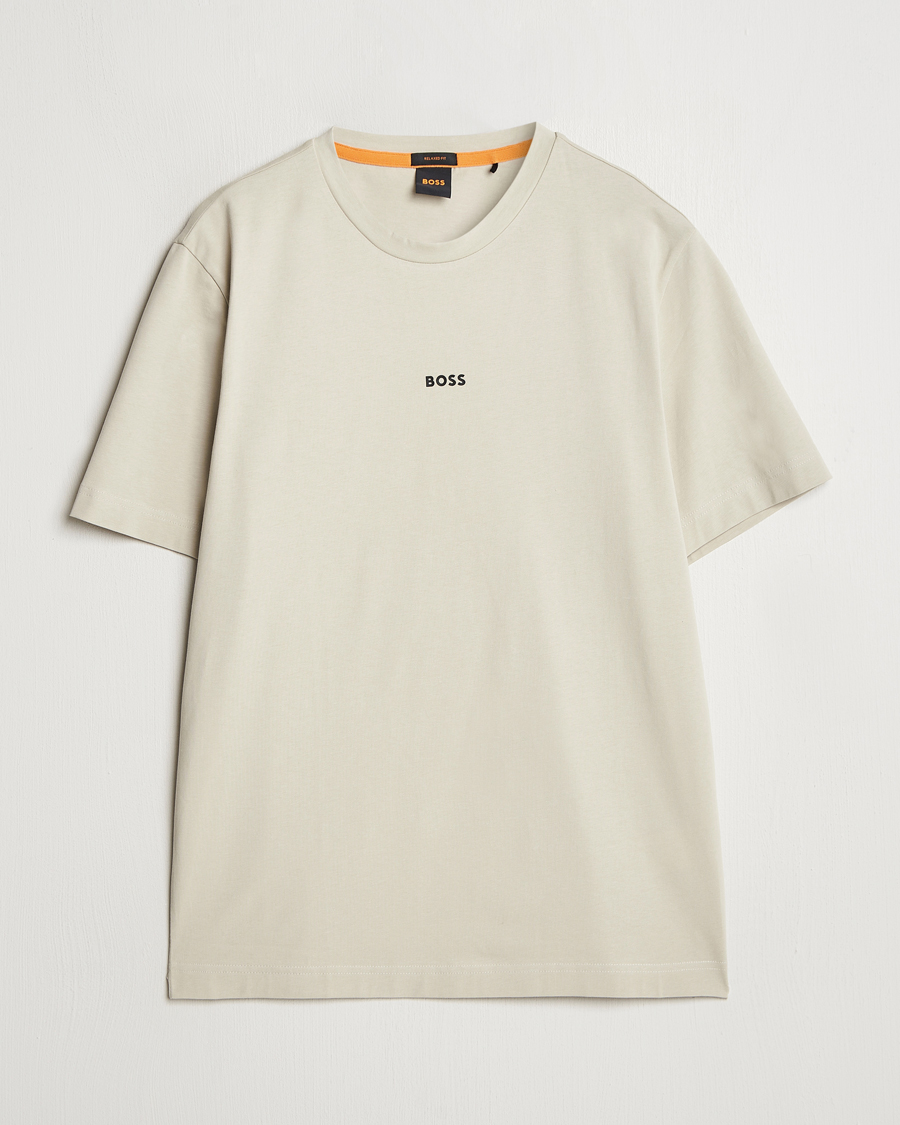 Mies | T-paidat | BOSS ORANGE | Tchup Logo Crew Neck T-Shirt Light Beige