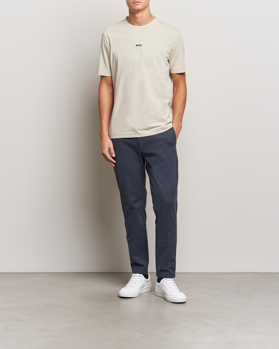 Mies | T-paidat | BOSS ORANGE | Tchup Logo Crew Neck T-Shirt Light Beige