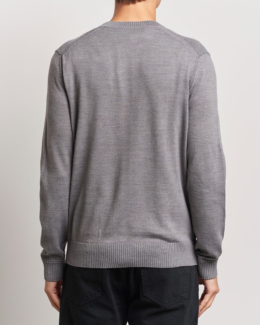 Mies | Puserot | BOSS ORANGE | Avac Wool Knitted Cardigan Light Grey