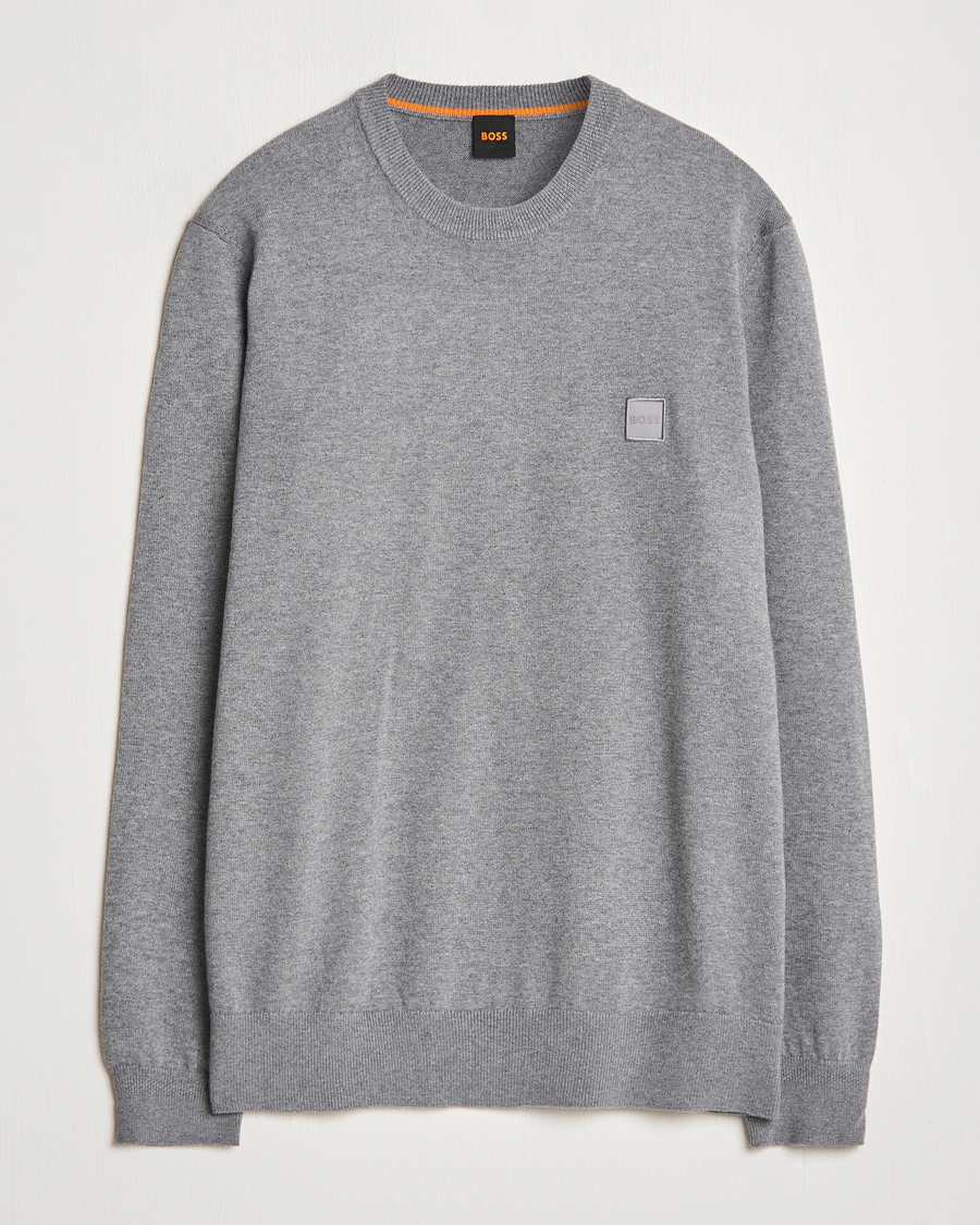 Mies | Puserot | BOSS ORANGE | Kanovano Knitted Sweater Light Grey