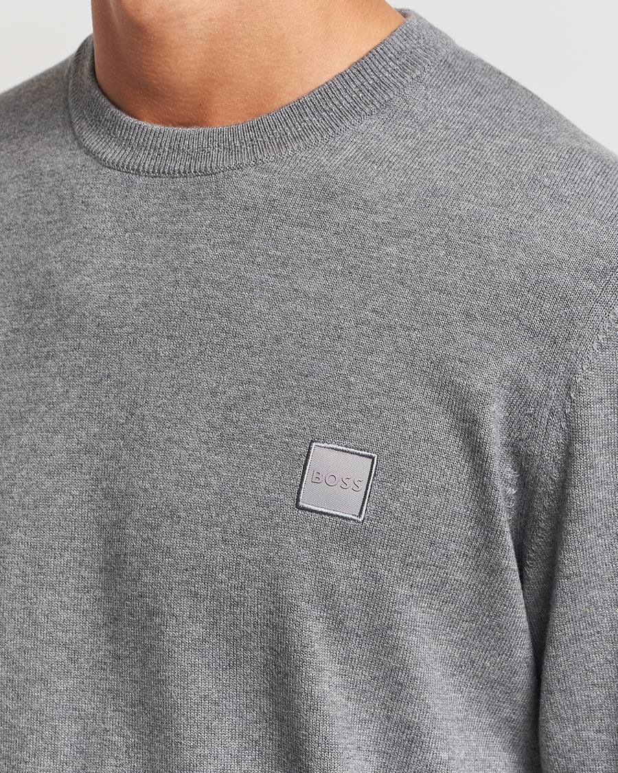 Mies | Puserot | BOSS ORANGE | Kanovano Knitted Sweater Light Grey