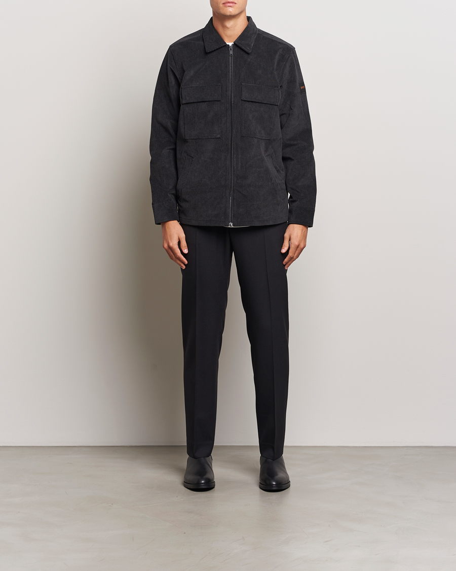 Mies | Kauluspaidat | BOSS ORANGE | Lozzy Brushed Overshirt Black