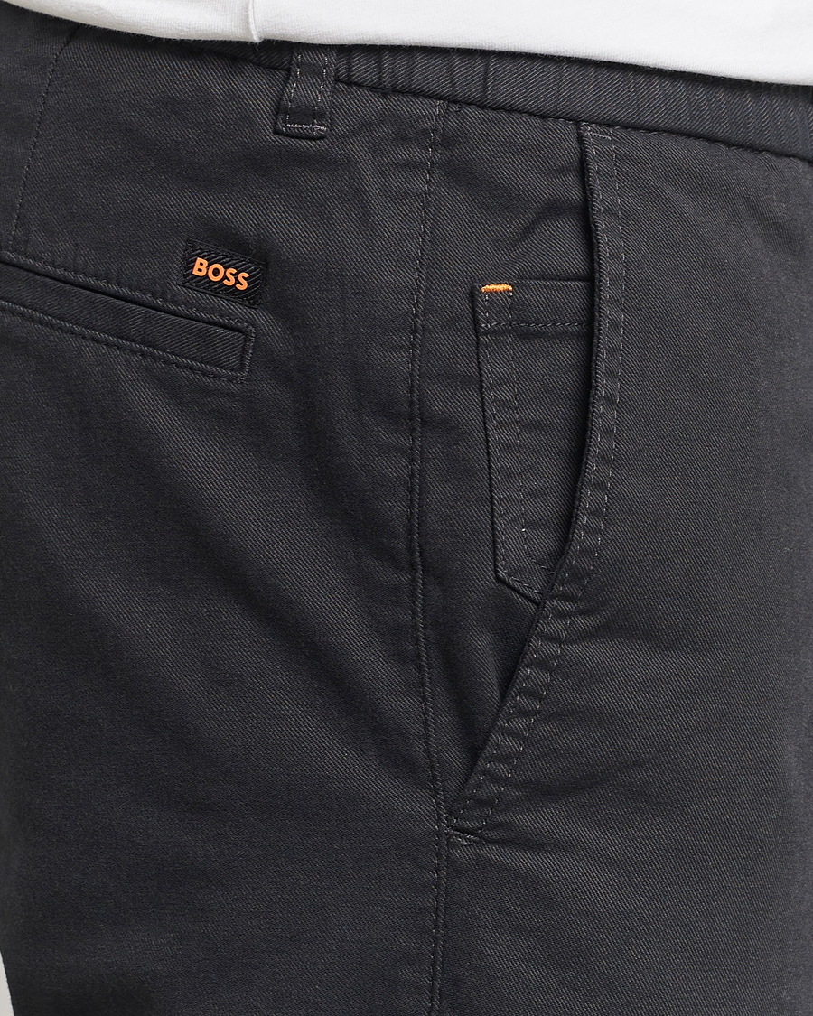 Mies | Housut | BOSS ORANGE | Tapered Drawstring Trousers Black