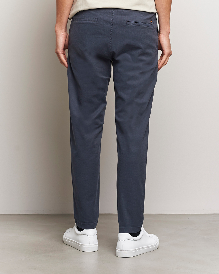 Mies | Housut | BOSS ORANGE | Tapered Drawstring Trousers Dark Blue