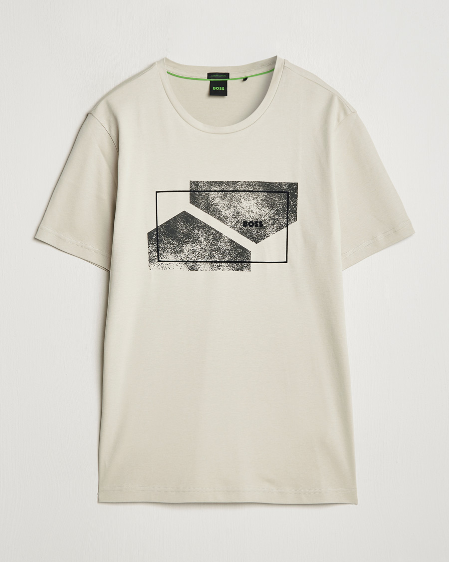Mies | T-paidat | BOSS GREEN | Graphic Crew Neck T-Shirt Light Beige
