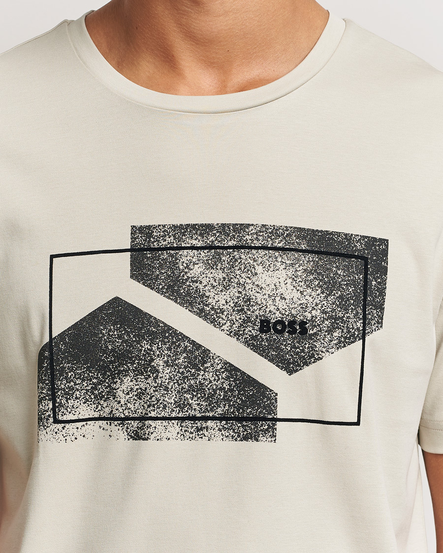 Mies | T-paidat | BOSS GREEN | Graphic Crew Neck T-Shirt Light Beige