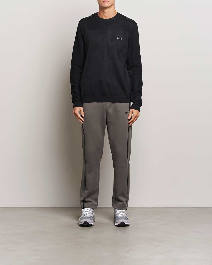 Mies | Puserot | BOSS GREEN | Momentum Knitted Crew Neck Black