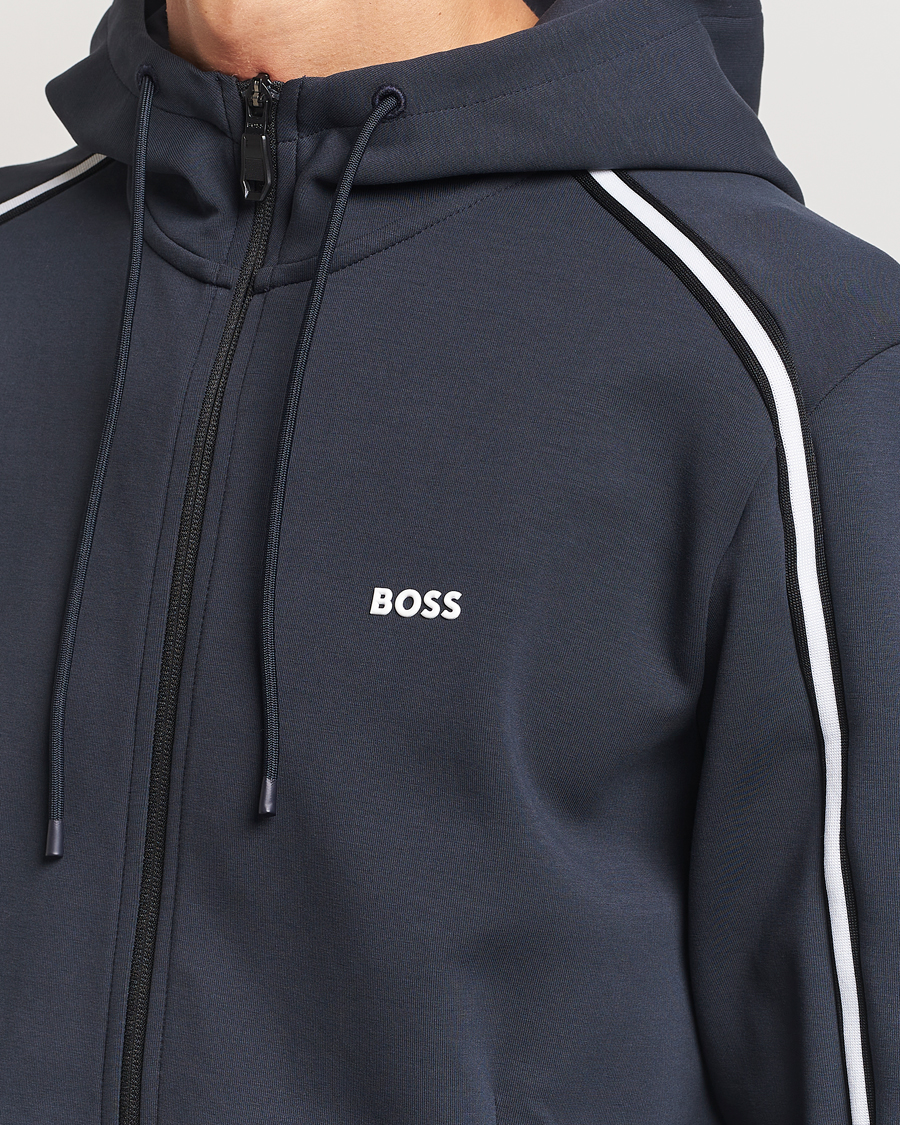 Mies | Puserot | BOSS GREEN | Saggy Full Zip Hoodie Dark Blue