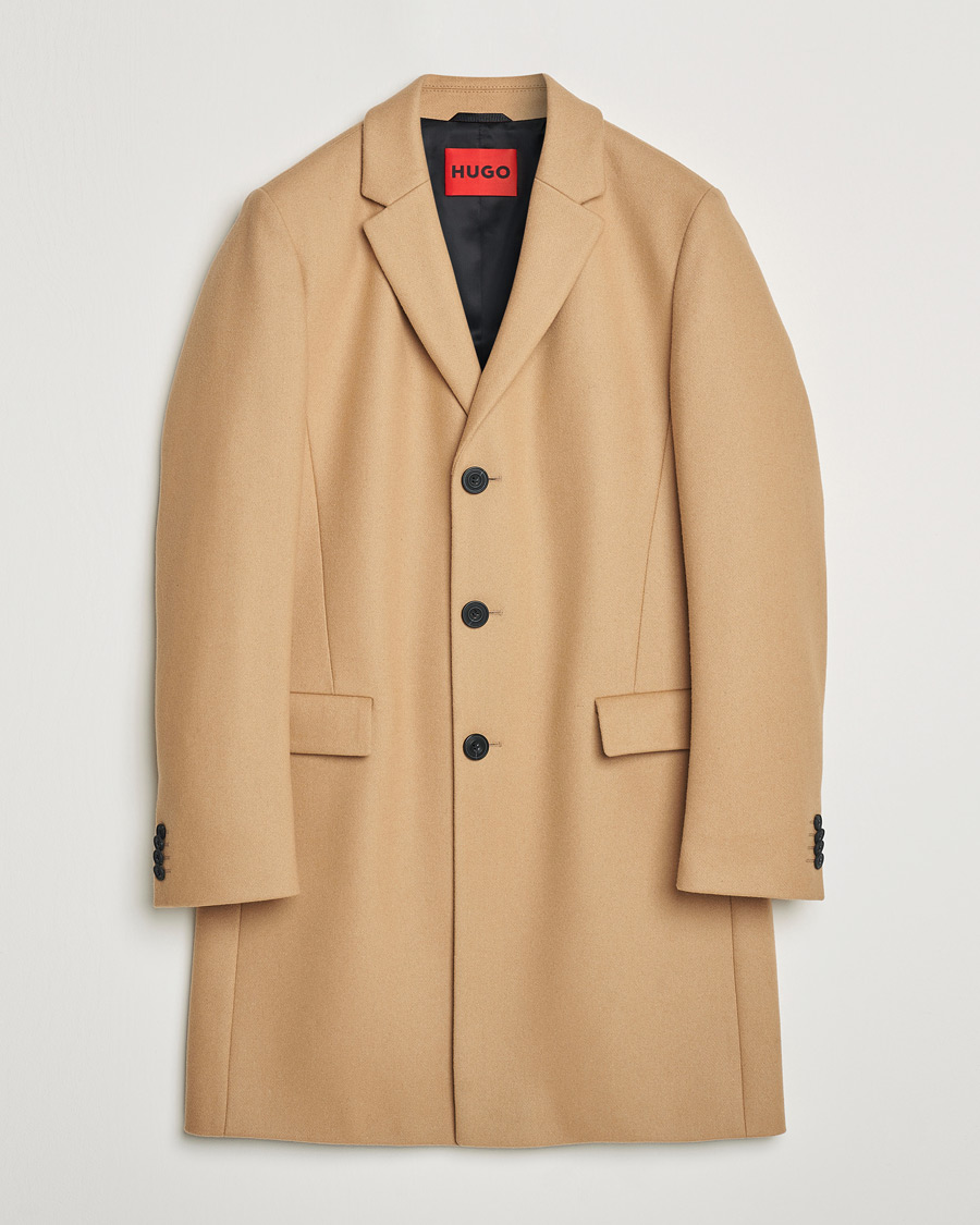 Mies | Takit | HUGO | Migor Wool Coat Medium Beige