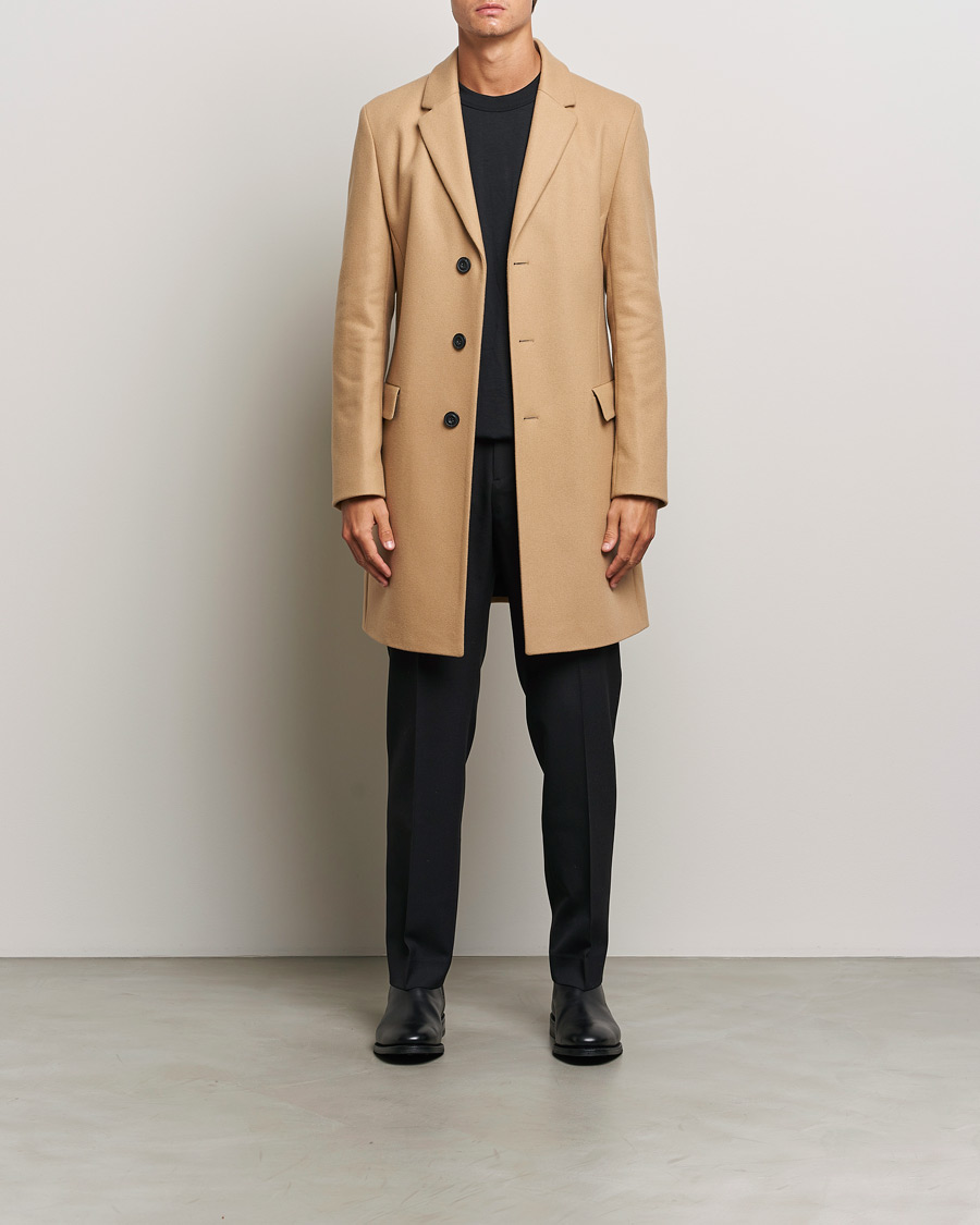 Mies | Takit | HUGO | Migor Wool Coat Medium Beige