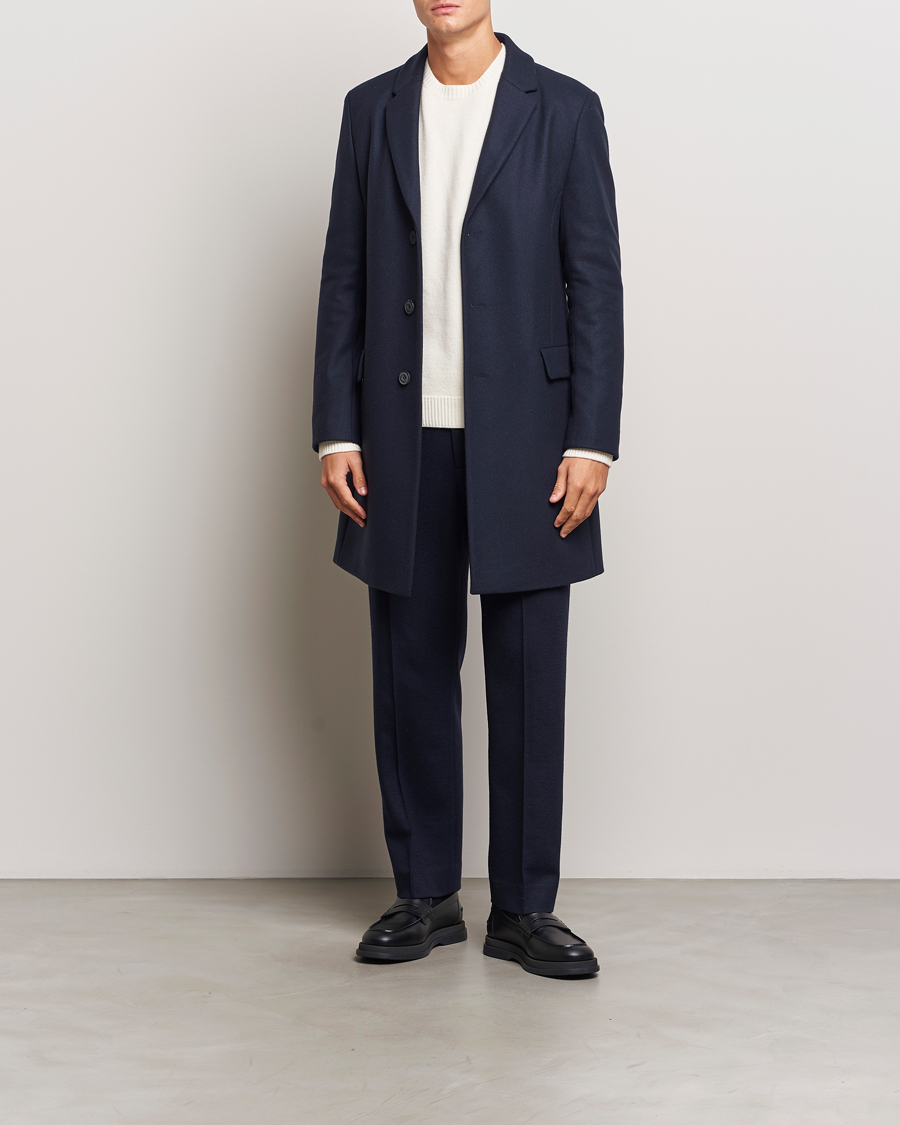 Mies | Takit | HUGO | Migor Wool Coat Dark Blue
