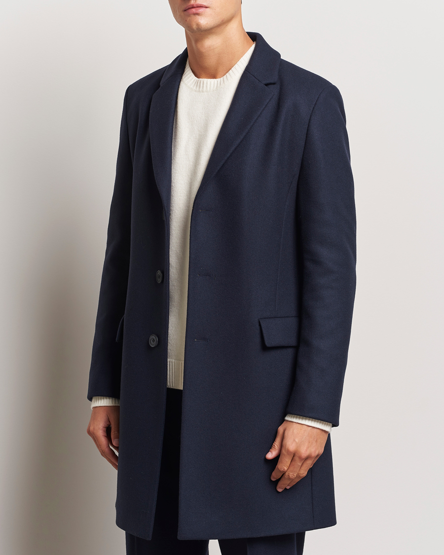 Mies | Takit | HUGO | Migor Wool Coat Dark Blue
