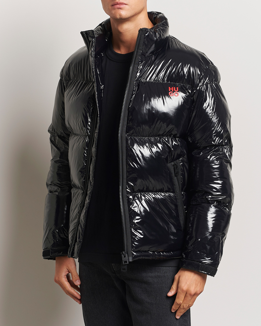 Mies | Takit | HUGO | Biron Glossy Down Jacket Black