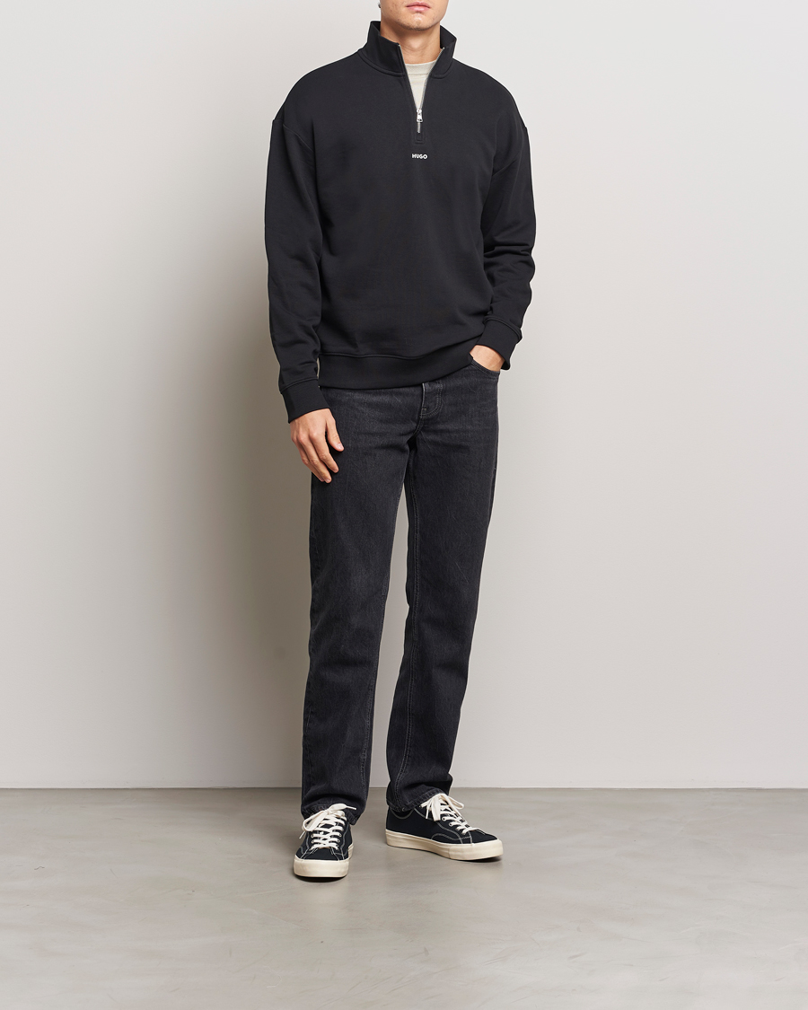 Mies | Puserot | HUGO | Durty Half Zip Sweatshirt Black