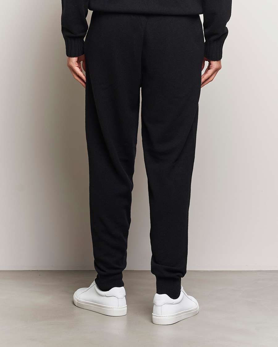 Mies | Housut | HUGO | San Steero Wool Knitted Joggers Black