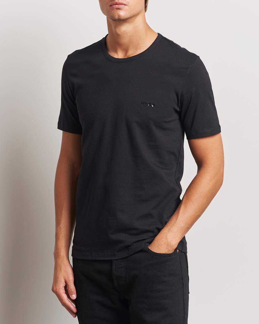 Mies | T-paidat | HUGO | 3-Pack Crew Neck T-Shirt Black