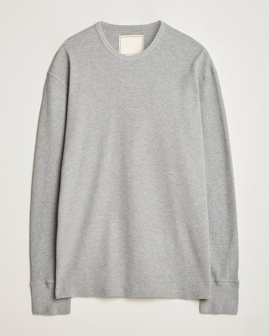Mies | Puserot | Jeanerica | Jean Waflle Texture Sweater Light Grey Melange