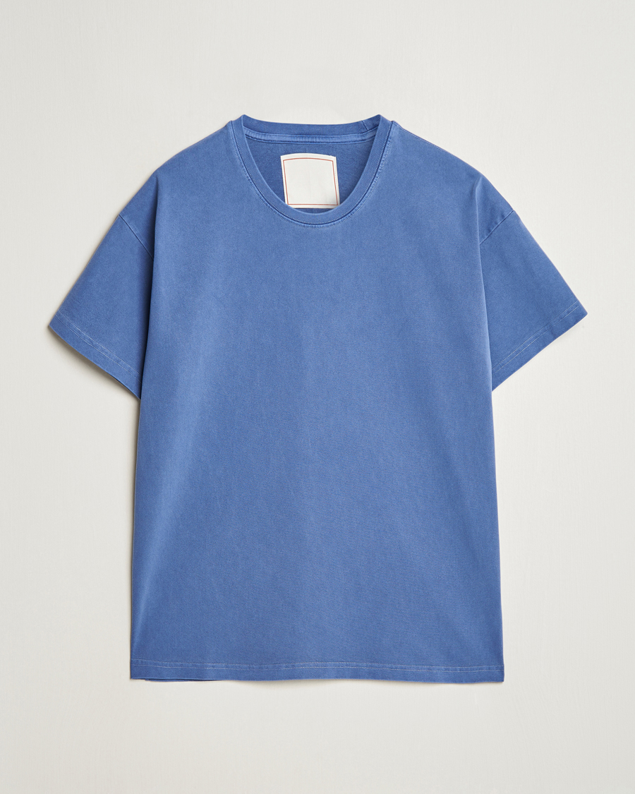 Mies | T-paidat | Jeanerica | Ruben Crew Neck T-Shirt Washed Adriatic Blue