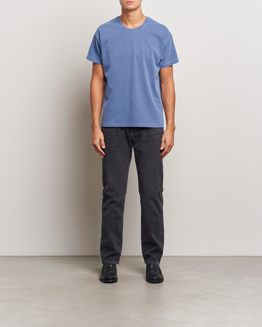 Mies | T-paidat | Jeanerica | Ruben Crew Neck T-Shirt Washed Adriatic Blue
