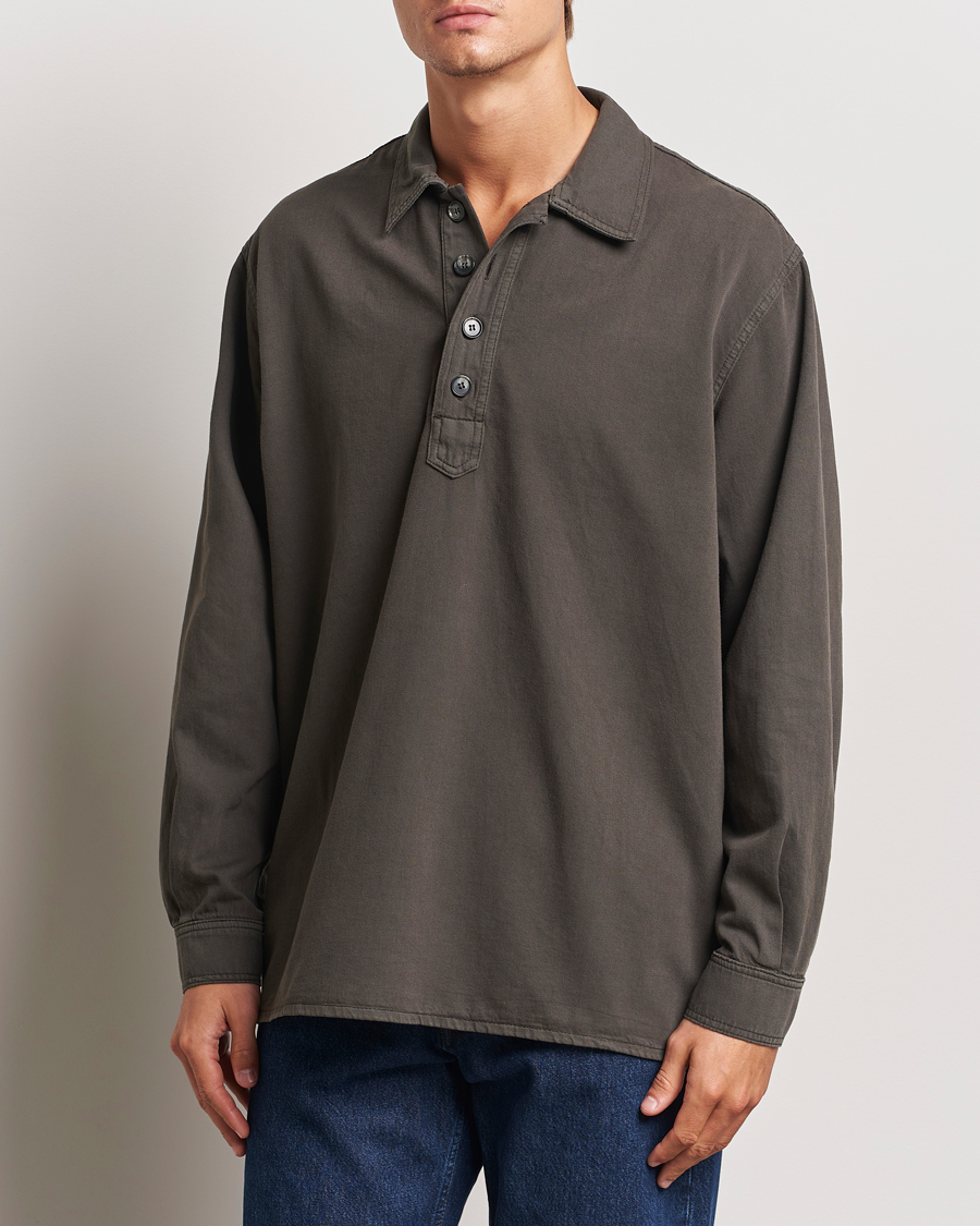 Mies | Kauluspaidat | Jeanerica | Lala Popover Shirt Warm Grey