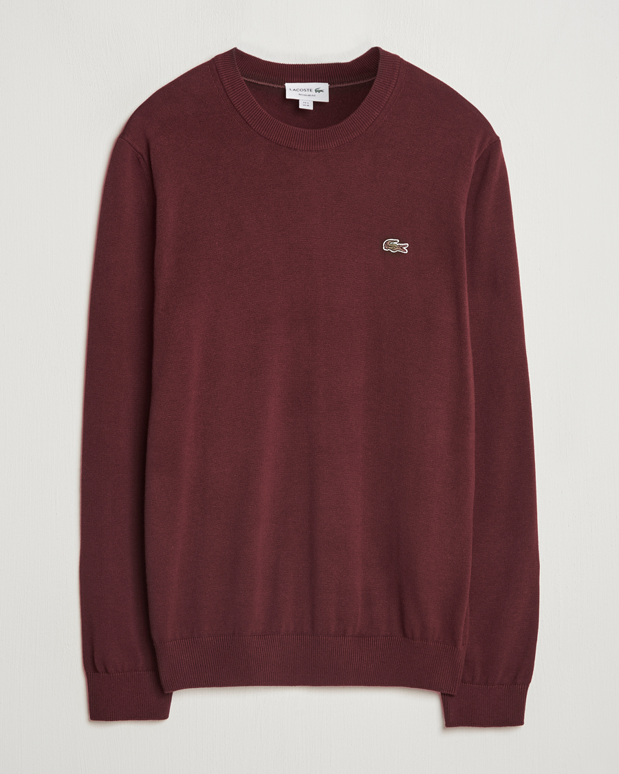 Mies | Puserot | Lacoste | Cotton Knitted Sweater Espresso