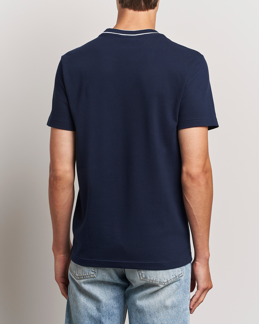 Mies | T-paidat | Lacoste | Contrast Rib Piqué T-Shirt Navy Blue