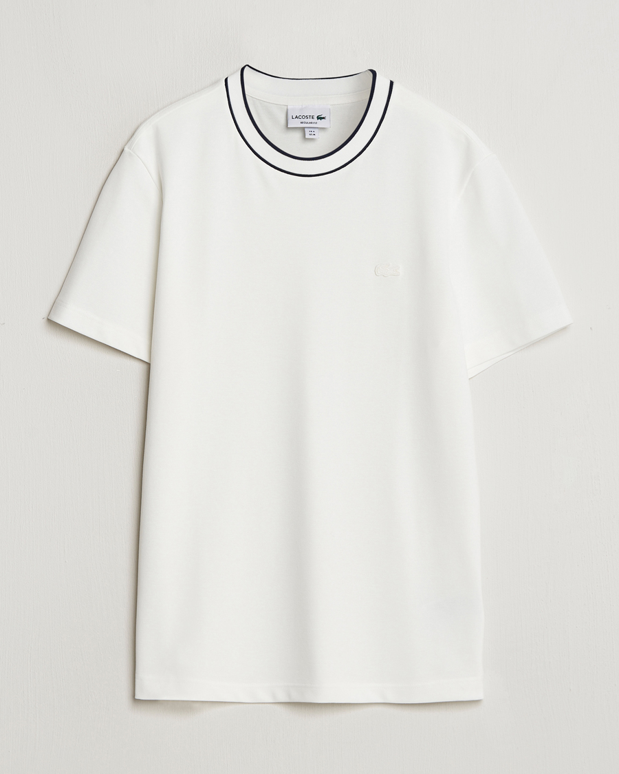 Mies | T-paidat | Lacoste | Contrast Rib Piqué T-Shirt Flour