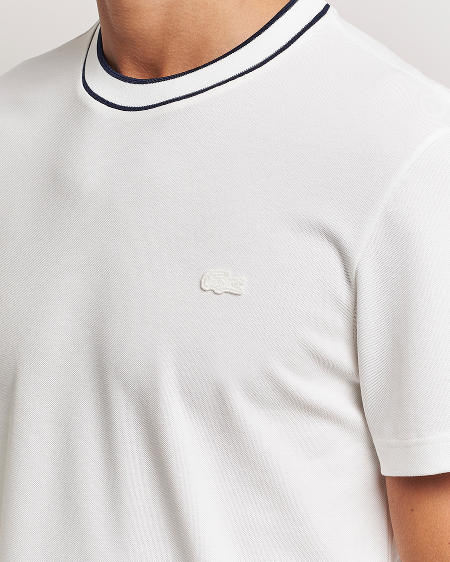 Mies | T-paidat | Lacoste | Contrast Rib Piqué T-Shirt Flour