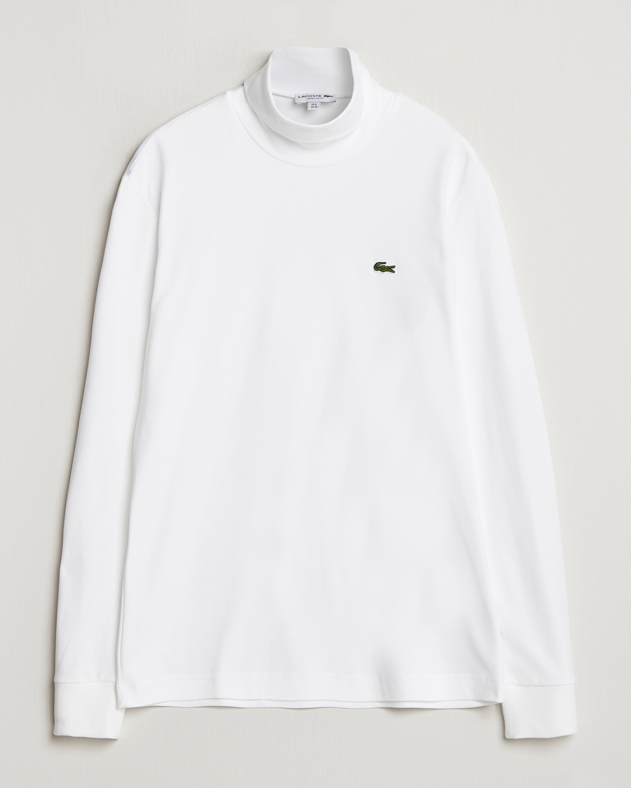 Mies | Puserot | Lacoste | Interlock Cotton Rollneck White