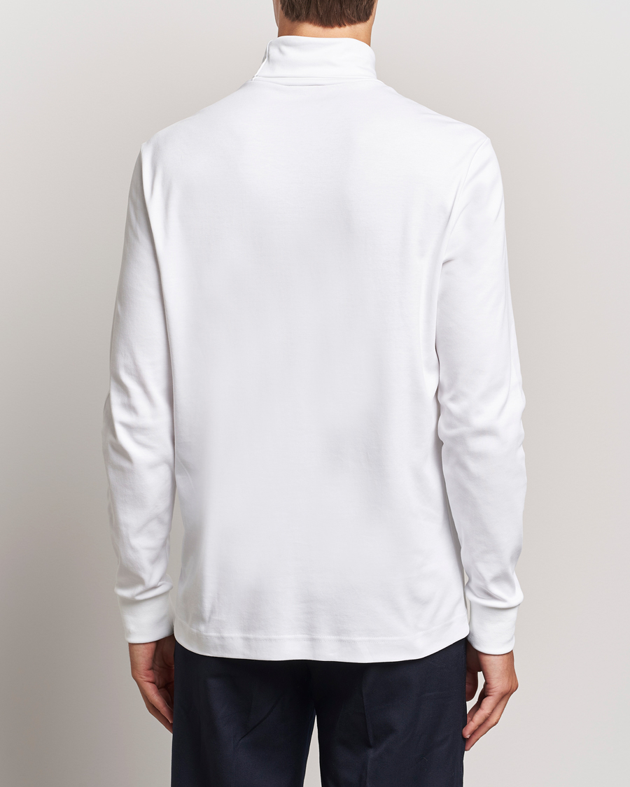 Mies | Puserot | Lacoste | Interlock Cotton Rollneck White