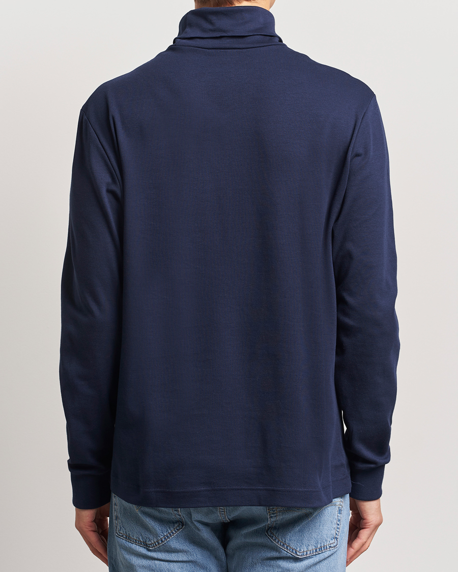 Mies | Puserot | Lacoste | Interlock Cotton Rollneck Navy