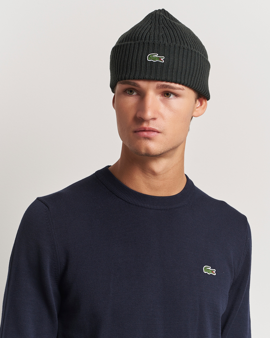 Mies | Lacoste Wool Knitted Beanie Sapwood | Lacoste | Wool Knitted Beanie Sapwood